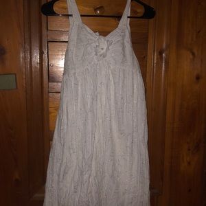 Girls White Dress With Sparkly Flowers